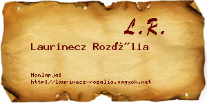 Laurinecz Rozália névjegykártya